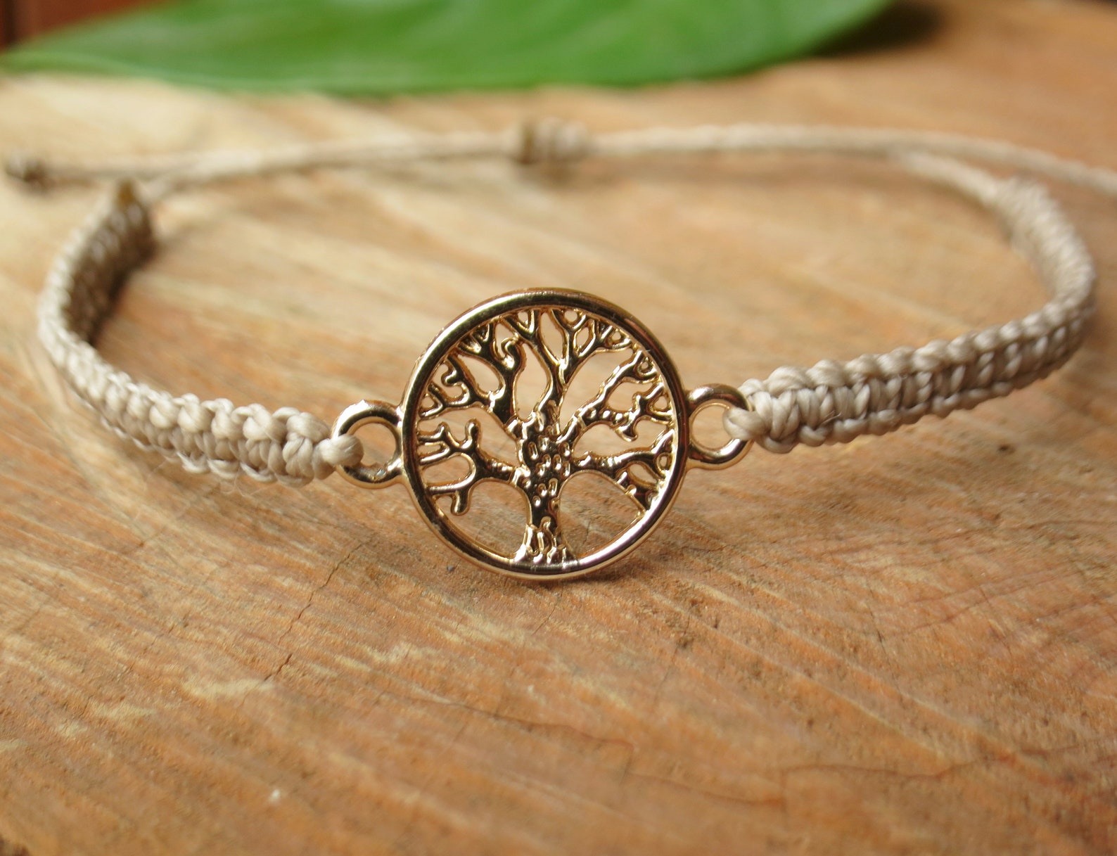 Tree of Life Bracelet Lucky Charm Nature Macrame Friendship Etsy