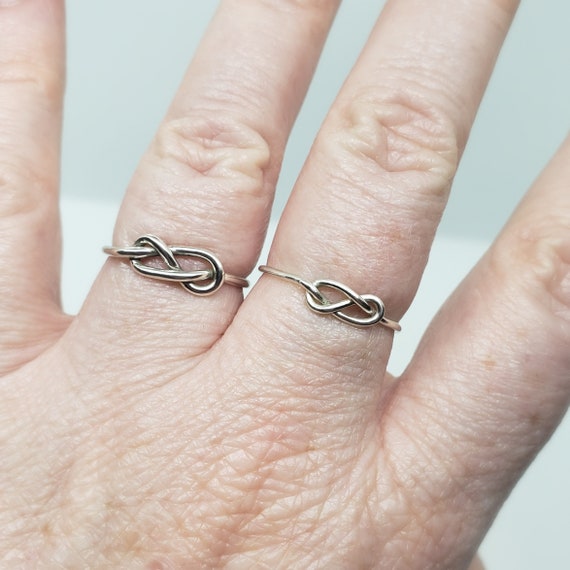 Infinity Knot Ring, Sterling silver