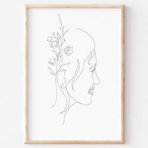 Custom Minimalist Tattoo Portrait: Baby First Portrait, Linework Art (Digital File)