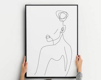 Naked Continuous Art - Etsy