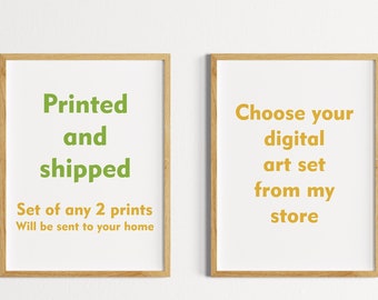 Giclee SET of 2 poster Custom Poster Printing, Quality One Print Art, Custom Printing, Print and Ship