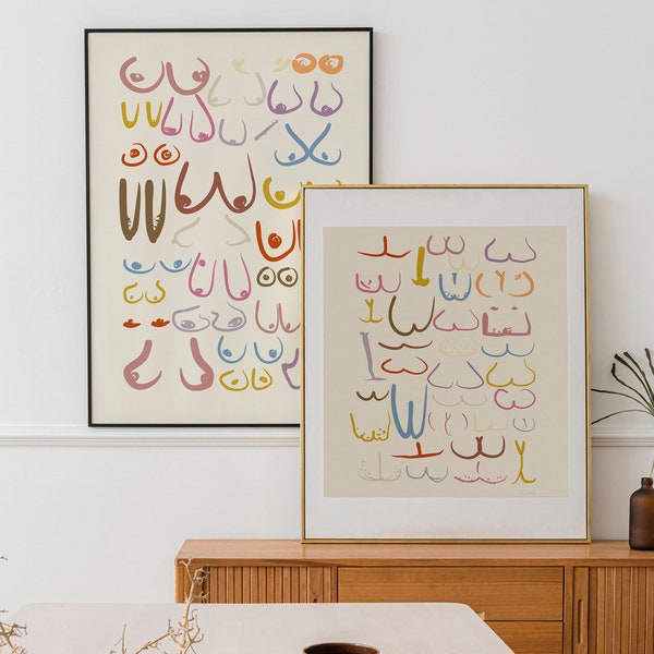 Art Painting Breast Boob Print - Etsy