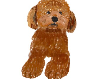 Custom memorial Pet Portrait, Hand-Drawn Dog Illustration, Modern Art