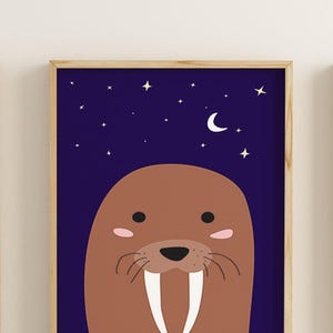 Nursery print polar animals Walrus Nursery Print Walrus printable art for Kids Wall Art baby nursery art  Instant Download Printable
