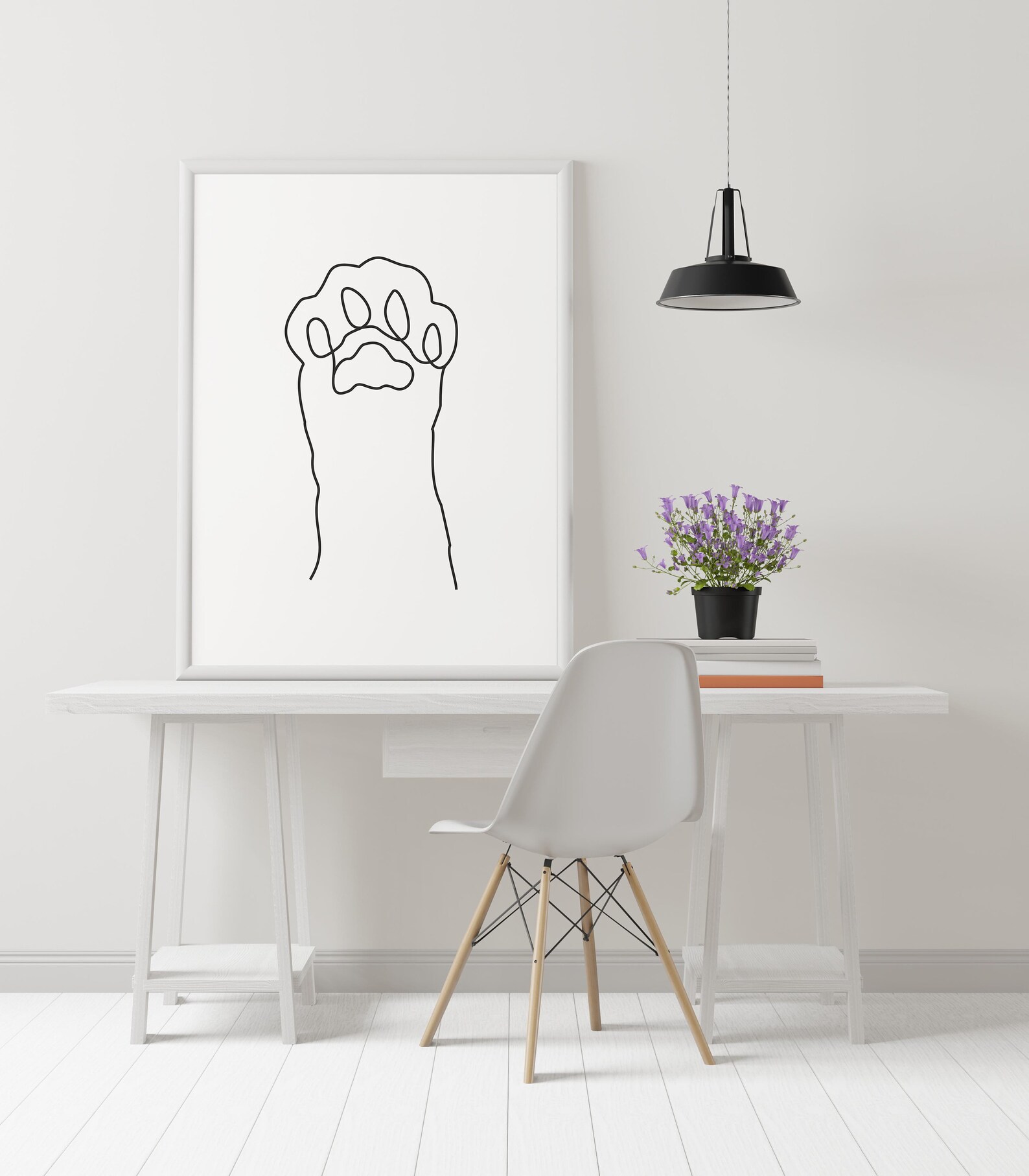 Cat Paw Print Paw Wall Art Printable Cat Paws Posters | Etsy