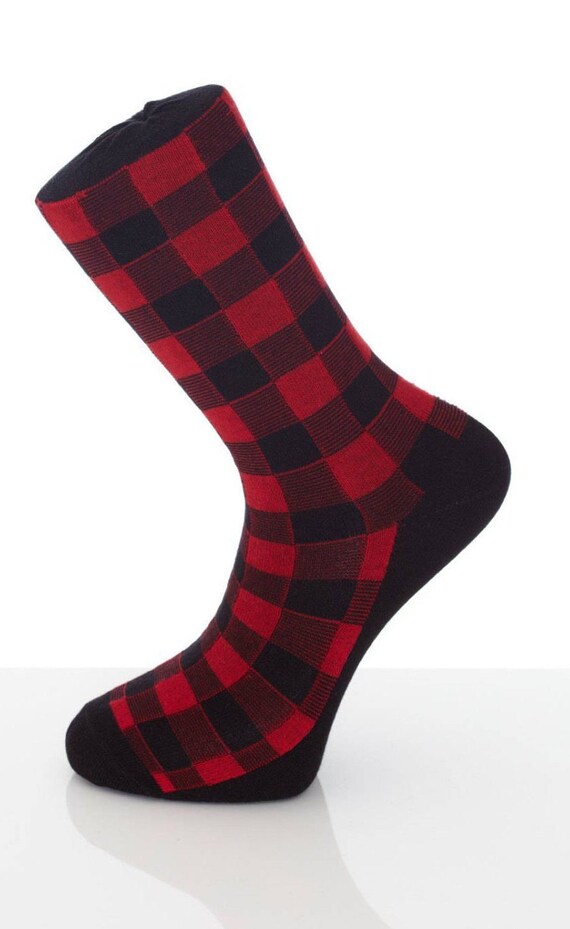 Socks Socks Plaid Red and Black socks African Socks Shuka Etsy