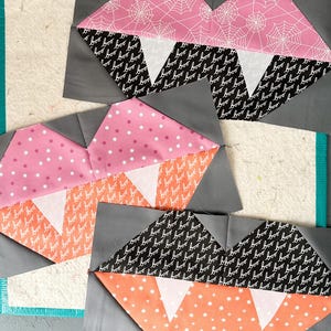 Patrón de edredón con labios fruncidos: San Valentín de Halloween para principiantes (patrón en PDF)