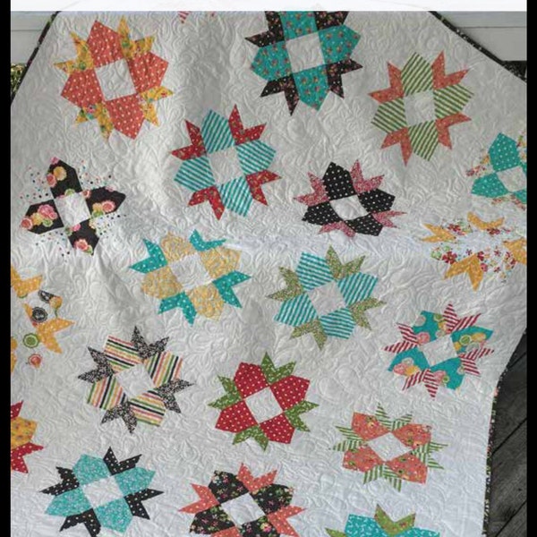 Cake Blossoms Layer Cake Friendly Quilt Pattern PDF Téléchargement instantané