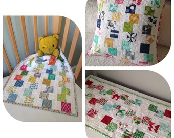 Mini Building Blocks Quilt Pattern Mini Charm Pack Pattern PDF Instant Download