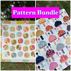 Peace Out & Mellow Mushrooms Quilt Pattern Bundle (PDF Pattern)