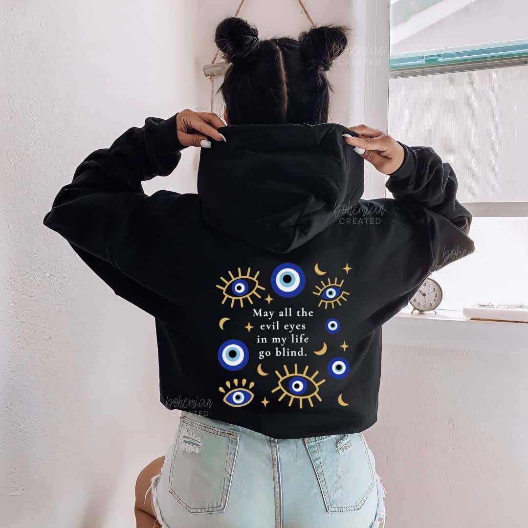 Hoodie Femme Vêtements Eye Of Horus Collection - Taille M - Noir Brodé - Coton/polyester - Occasion Parfait état