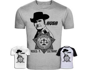 The Dukes of Hazzard Inspired Rosco P. Coltrane "Hush" T-Shirt Screenprinted