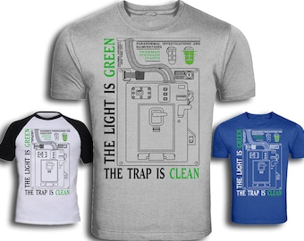 Ghostbusters Inspired Venkman Spengler and Stantz Containment Unit Light is Green Trap Is Clean T-Shirt
