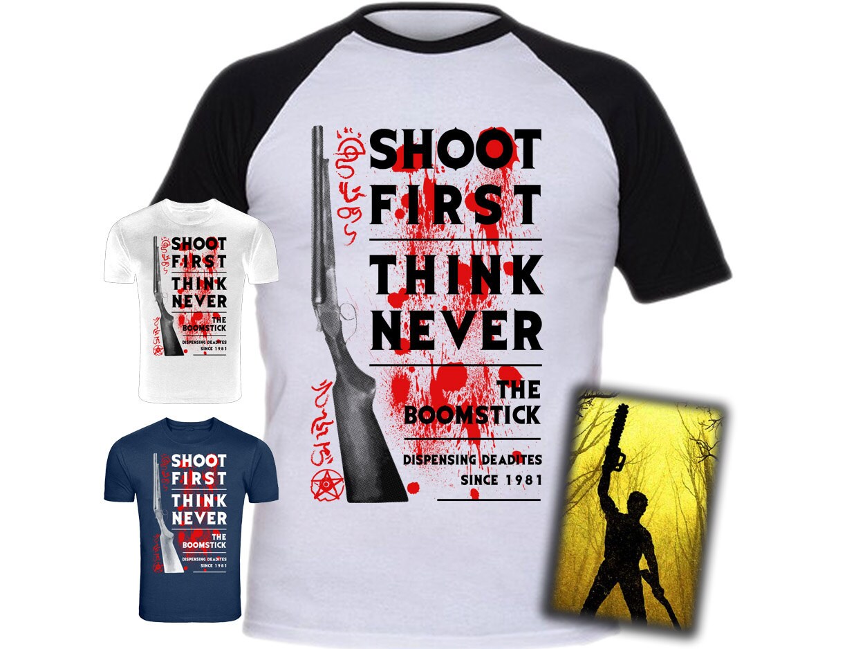 Ash Vs Evil Dead the Boomstick Inspired Tshirt Screenprinted Etsy UK