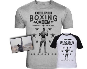 Rocky Balboa Creed inspiré Delphes boxe Academy T-Shirt sérigraphié de qualité