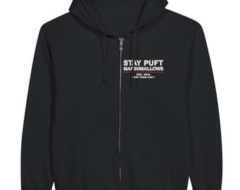 Ghostbusters Inspired Staypuft Marshmallow Man Hooded Top Retro Look Original Design DTG