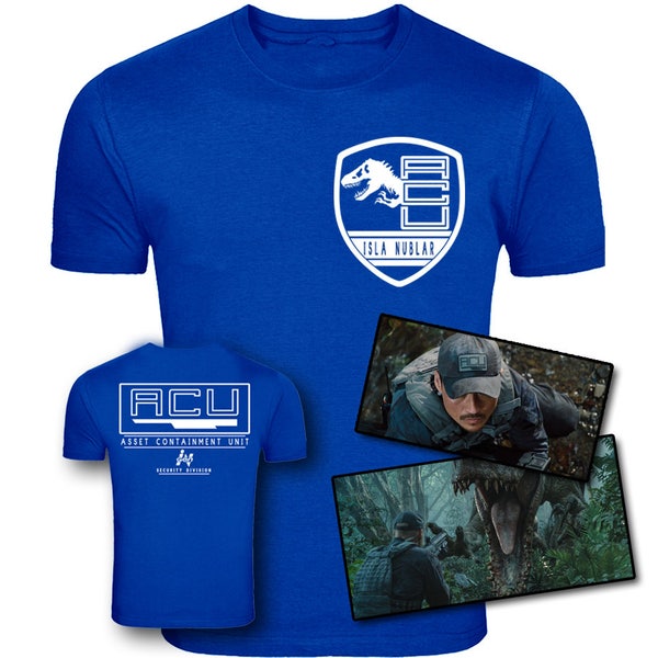 Jurassic World Inspired ACU Ingen Security Two Sided T-Shirt Quality Screenprinted
