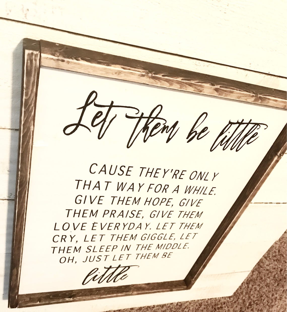 Let them be little wood sign oh just let them be little | Etsy