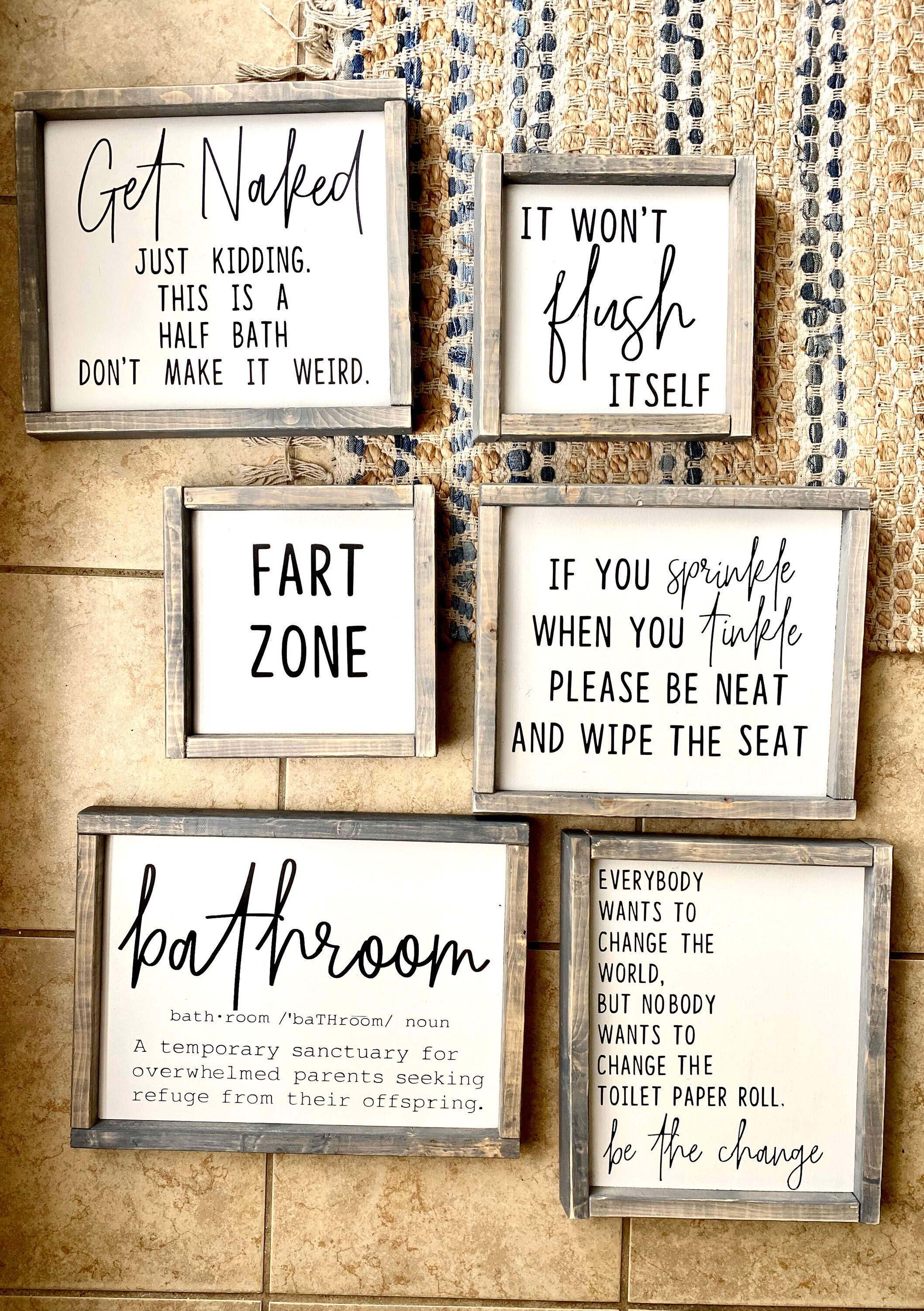 Signo de definición de baño decoración del baño | Etsy