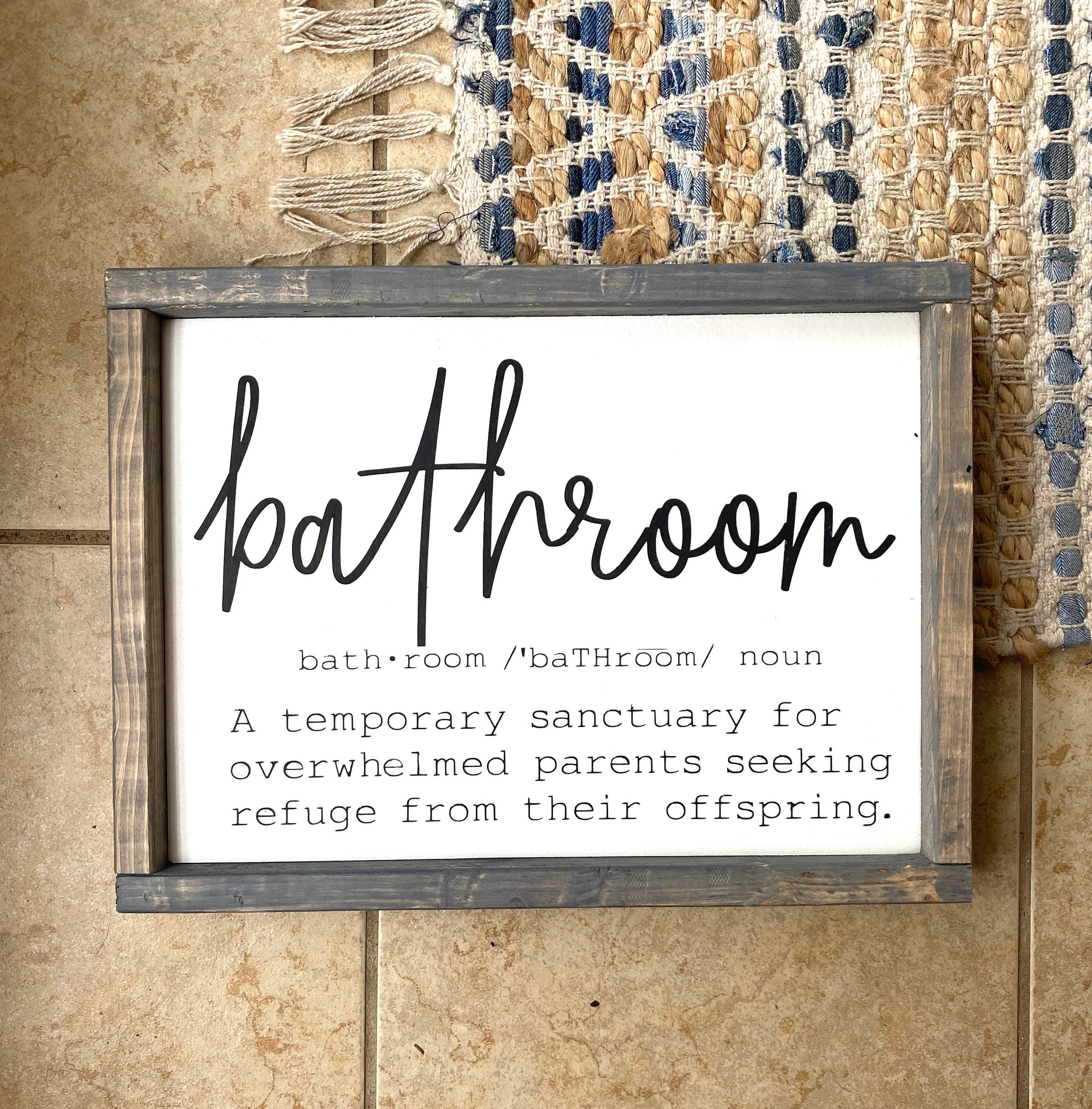 Signo de definición de baño decoración del baño | Etsy