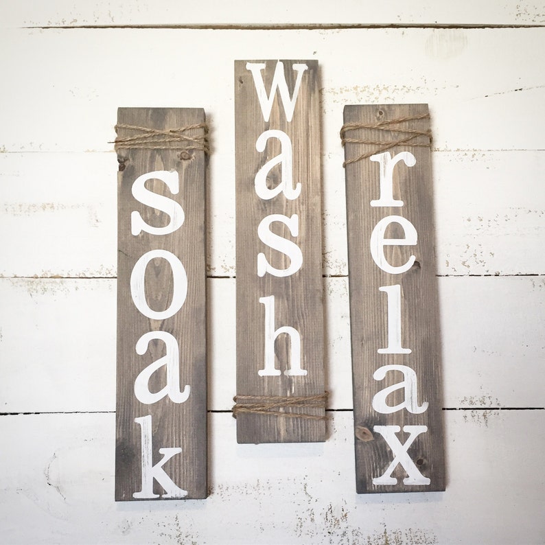 Soak wash relax bathroom decor reclaimed wood bathroom ...