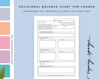 Commercial Use - Decisional Balance Chart For Change