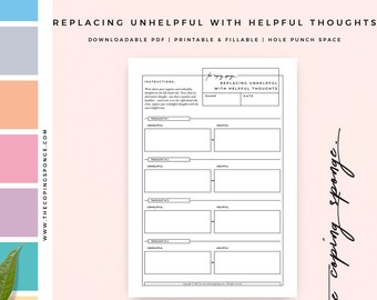 Personal Use - Replacing Unhelpful with Helpful Thoughts