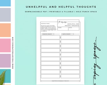 Educational Use - Unhelpful and Helpful Thoughts