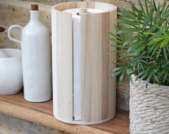 Wooden Kitchen Roll Holder - Etsy UK