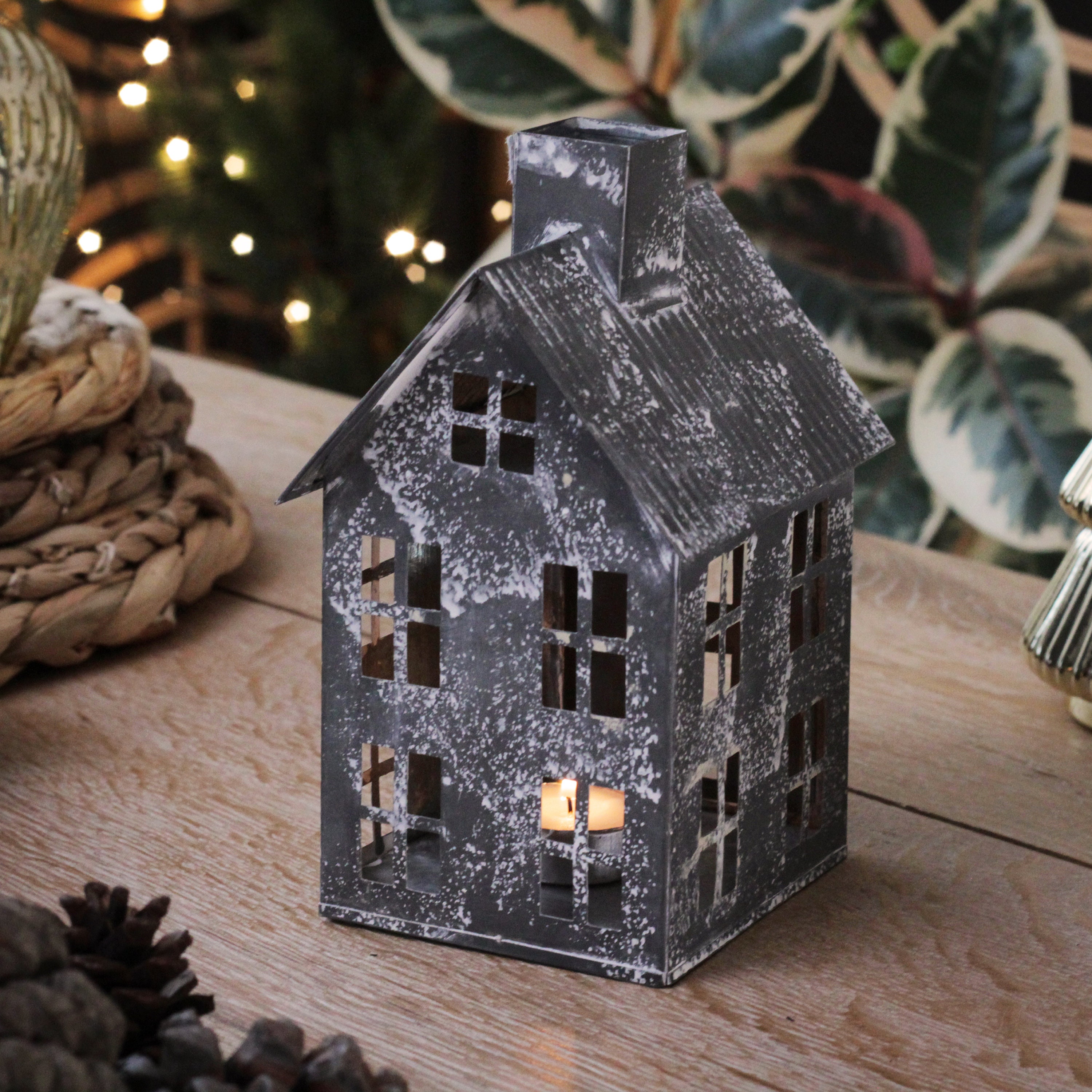 Zinc 'house' Tea Light Holder Etsy UK