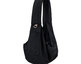 Transportín tipo bandolera para mascotas SAWYER – Bolso bandolera para perros y gatos – Suave, ligero y hecho a mano