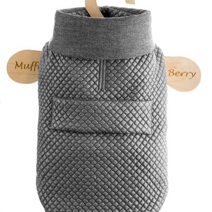 Winter coat for dogs with natural wool GREY