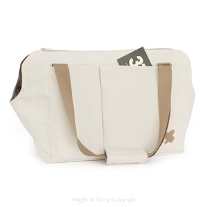 NEW Cotton Pet Carrier - Soft-Sided with 2 Openings, Travel bag for Dogs & Cats JULIA