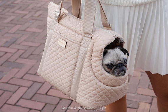 Pet Carrier – Quilted Beige Dog & Cat Carrier KATHERINE - Etsy 日本