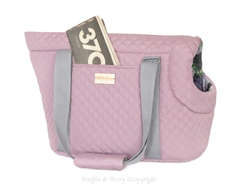 Transportín para mascotas – Transportín acolchado para perros y gatos de color lila y morado MOLLY
