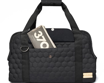 軽量ソフトサイド犬＆猫用トラベルバッグ LIAM（オールブラック）