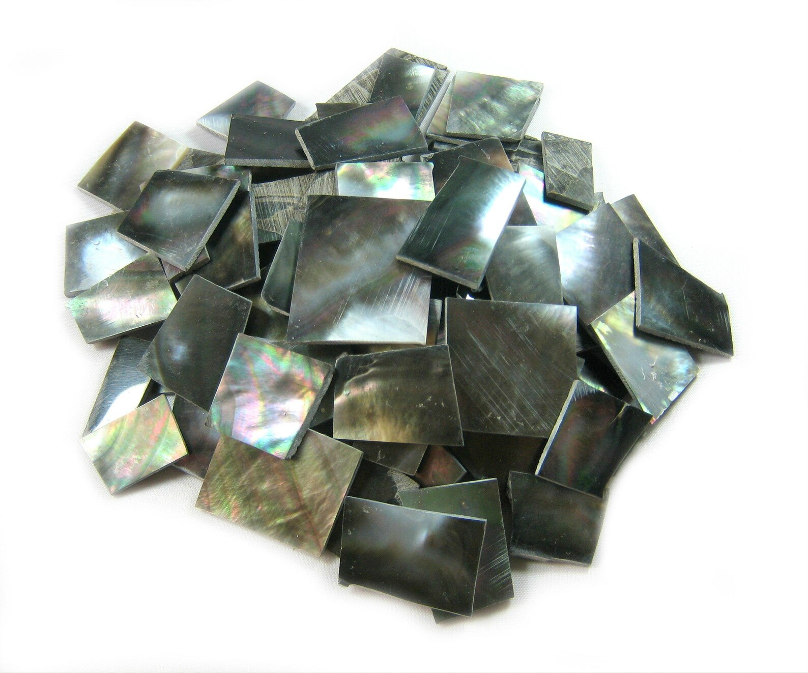 2 Oz. Black Tahiti Pearl Irregular Shell. One Side Polished. for Guitar ...