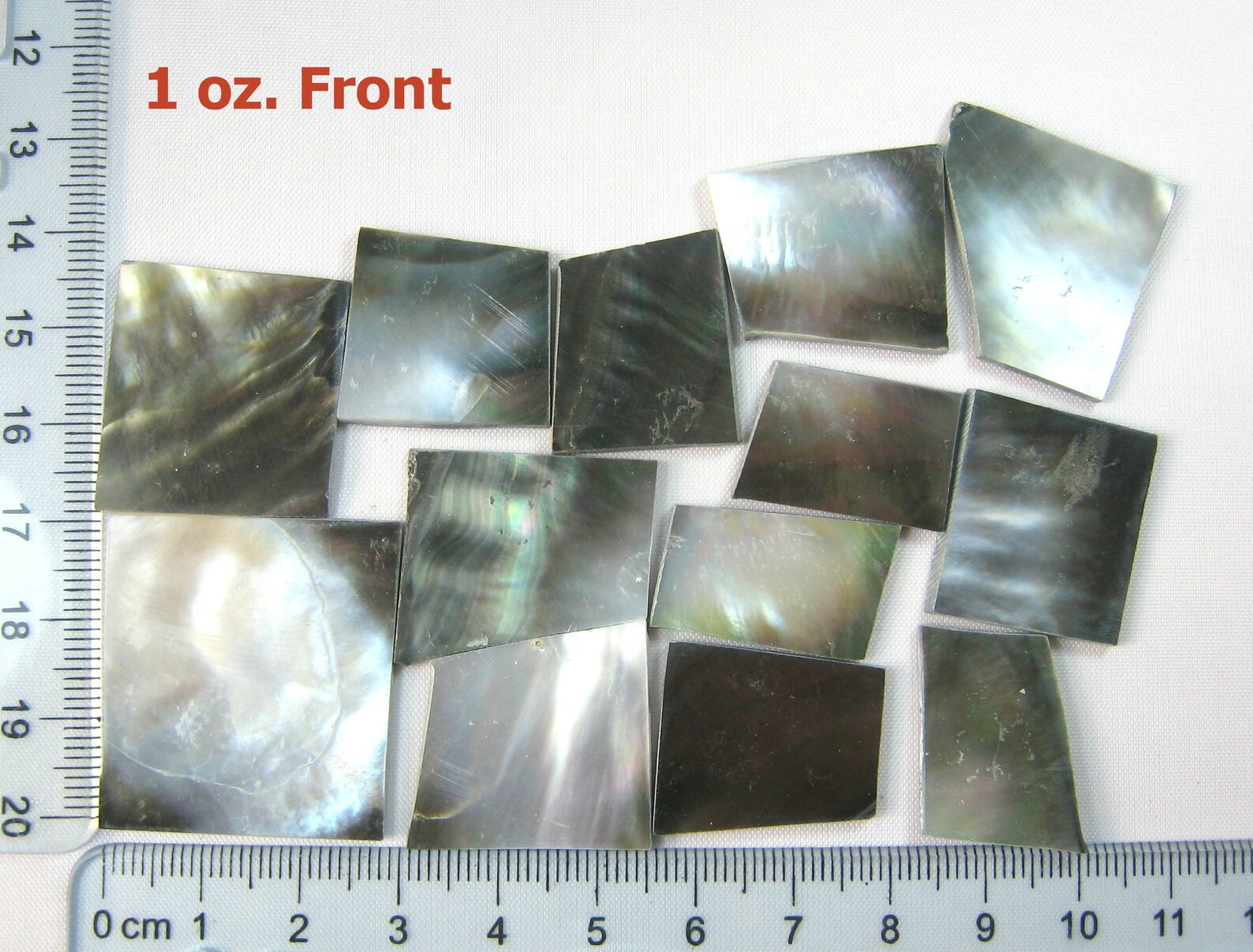 2 Oz. Black Tahiti Pearl Irregular Shell. One Side Polished. for Guitar ...