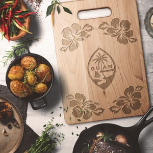 Guam Seal Hibiscus Maple Cutting Board