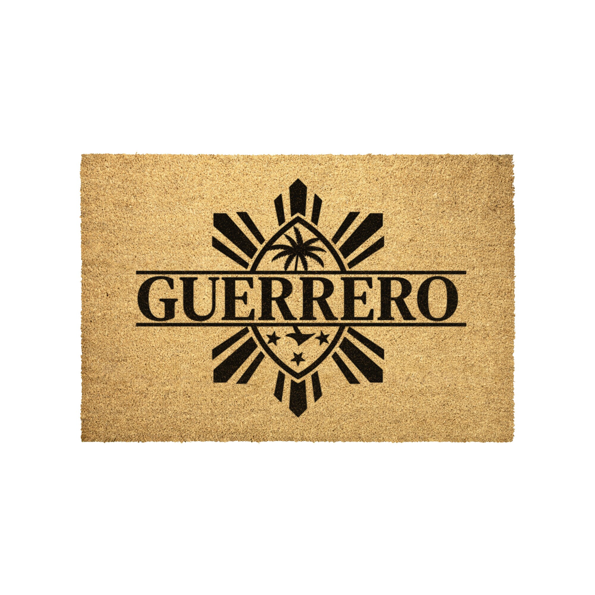 Personalized Guam Philippines Outdoor Coir Door Mat