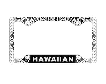 Hawaiian Island Tribal Polynesia Metal License Plate Frame