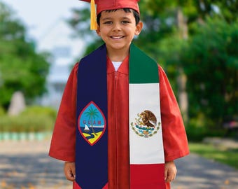Kids Guam Mexico Graduation Stole Sash