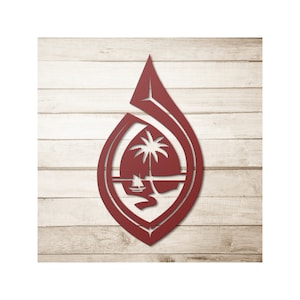 Guam Seal Hook Metal Wall Decor Sign