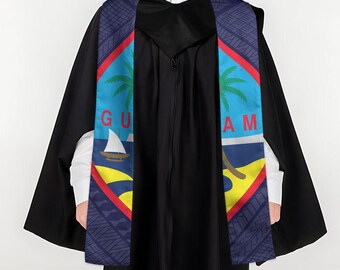 Guahan Tribal Blue Guam Graduation Stole