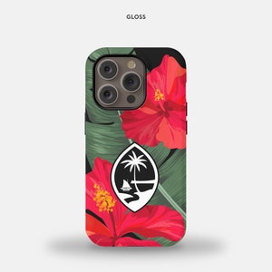 Guam Hibiscus Paradise iPhone 14 Pro MagSafe Tough Case