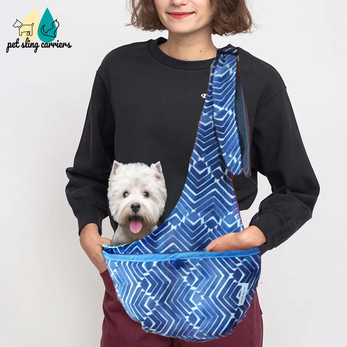 Sherpa deluxe pet sling sling bag dog pouch crossbody pet Etsy