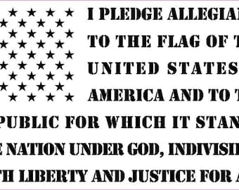 Pledge Of Allegiance - Adesivo Con Bandiera Americana, Per Auto - Foto 10