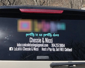 LuLa Back Glass Decal, LLR Window Decal