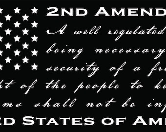 2nd Amendment, American Flag, Pledge of Allegiance, Pledge Sticker, Flag Decal, American Flag Decal