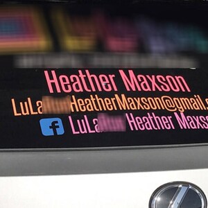 LuLa Back Glass Decal - Full Color LLR Window Decal, QR Code, Fashion Consultant image 1